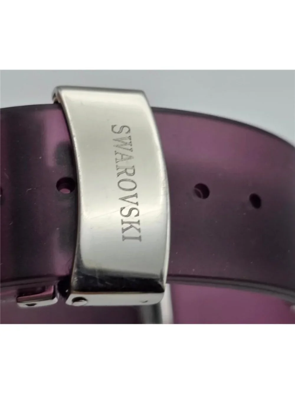 Swarovski Purple Crystal Jelly Bracelet Adjustable Watchband Y2K Vintage
